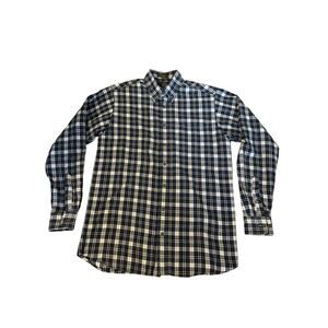 Viyella Plaid Cotton/Wool Blend Button-Up Shirt Men’s M PreppyVibes QuietLuxury